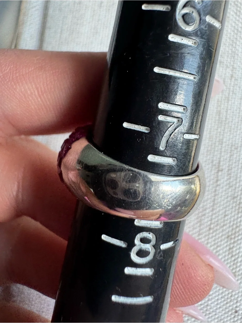 Stunning lab created domed ruby ring set in Sterling silver - Picture 11 of 15